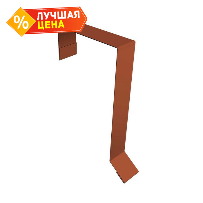 Планка торцевая фальц 60х97 0,45 Drap RAL 8004 терракота